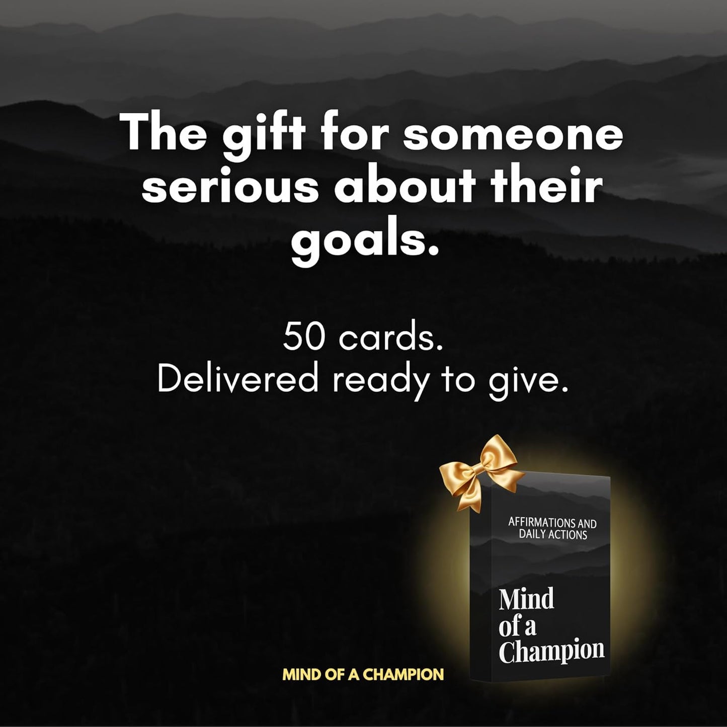 Mind of a Champion - Motivational Cards for Men Affirmations and Action Steps to Turn Dreams into Reality - for Productivity, Personal Development, Self Care, Mindfulness, Affirmation Cards for Men