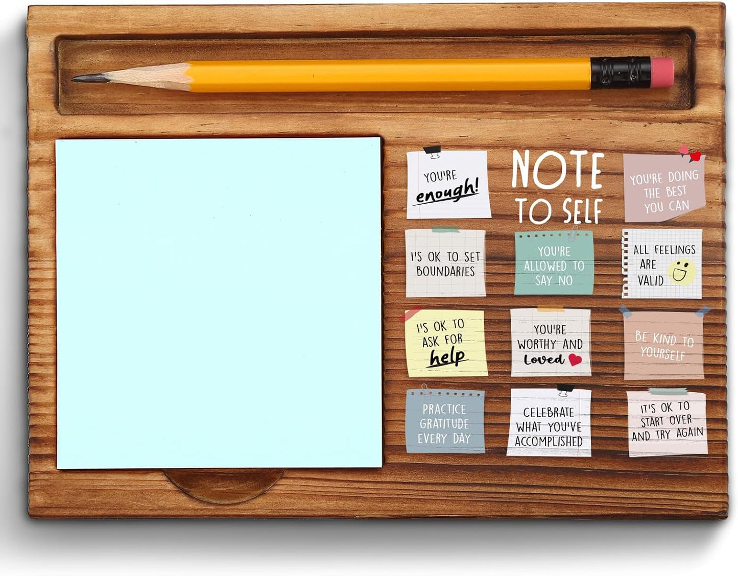 The Human Nervous System Brain Sticky Note Holder, Fight or Flight Response CBT DBT EMDR Psychologist School Counselor Therapy Office Decor Self-Stick Note Pad Holders ZSS48