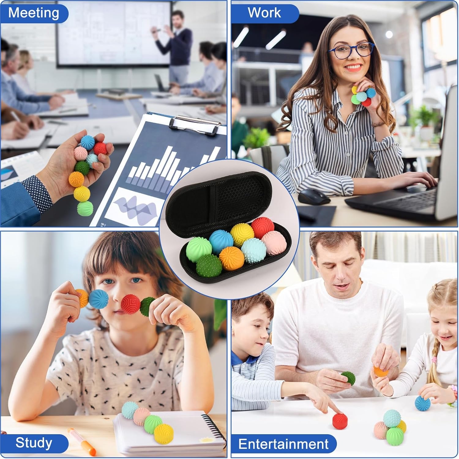 Silicone Magnetic Balls，Fidget Toys，Gift for Teenage , Fun Textures Magnetic Balls Gift Fo Novelty Toy for Kids or Adults(8Pcs)