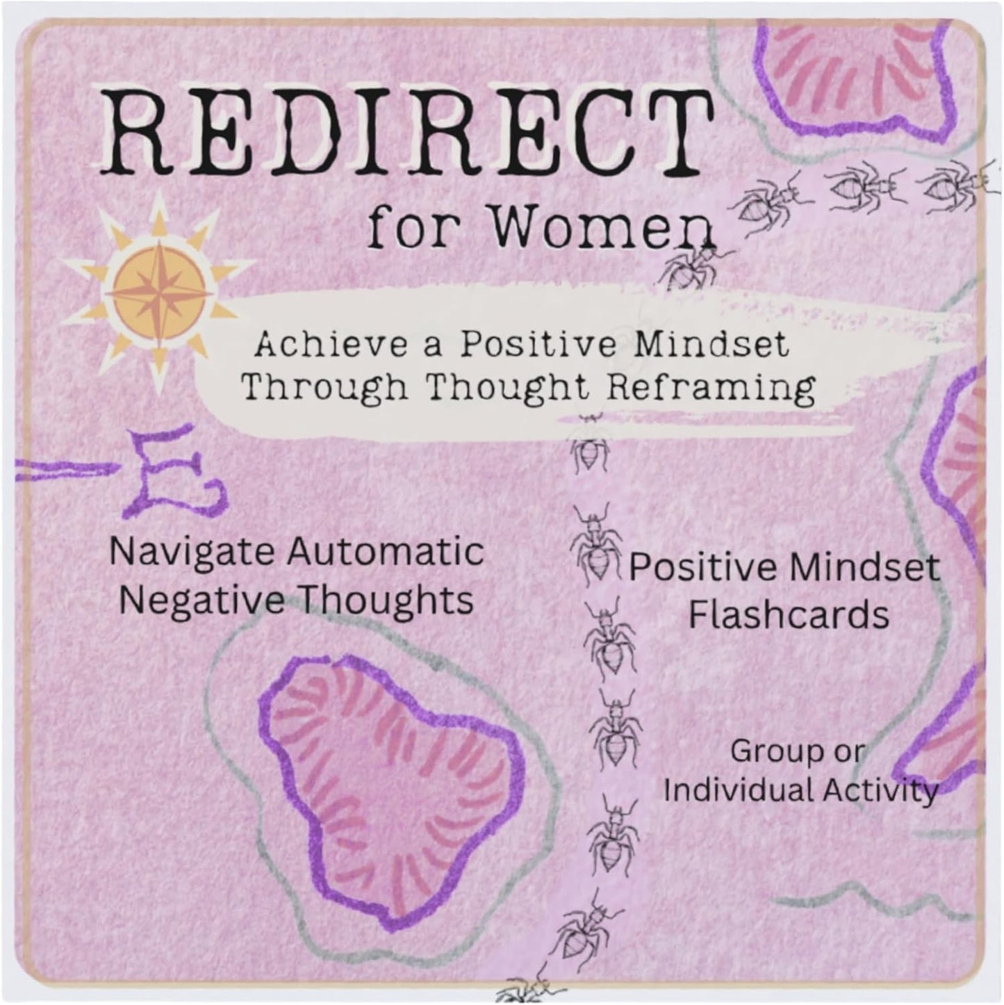 Redirect for Everyone: Rewrite Your Automatic Negative Thinking (Ants) to Positive Affirmations & Growth Mindset | Personal Growth, Group Therapy, Relieve Anxiety, Depression & Intrusive Thoughts