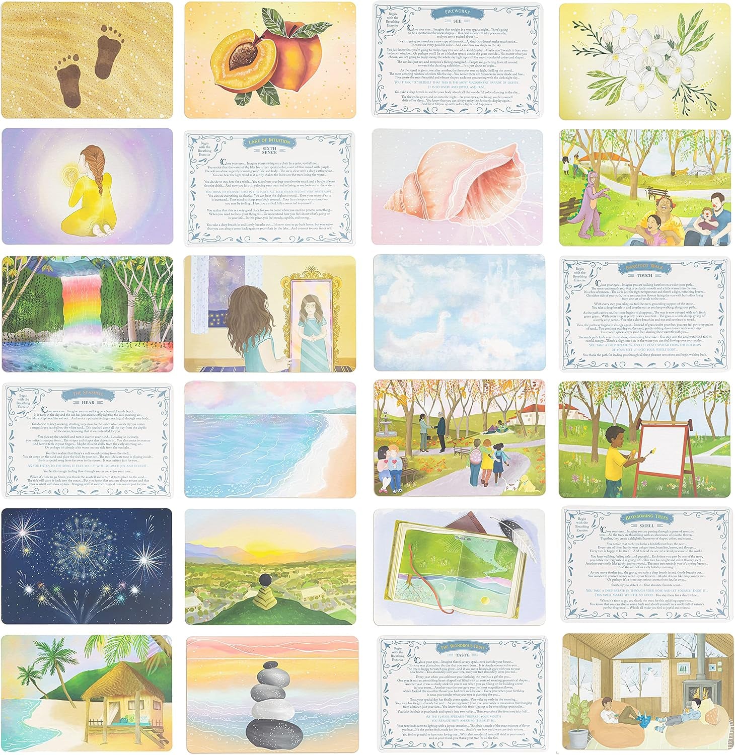 Meditation Kit for Kids - Award-Winning Mindfulness Kit of XL Cards with Calming Guided Meditations for Empowerment, Focus and Relaxation. Great for Parents, Teachers and Therapists.