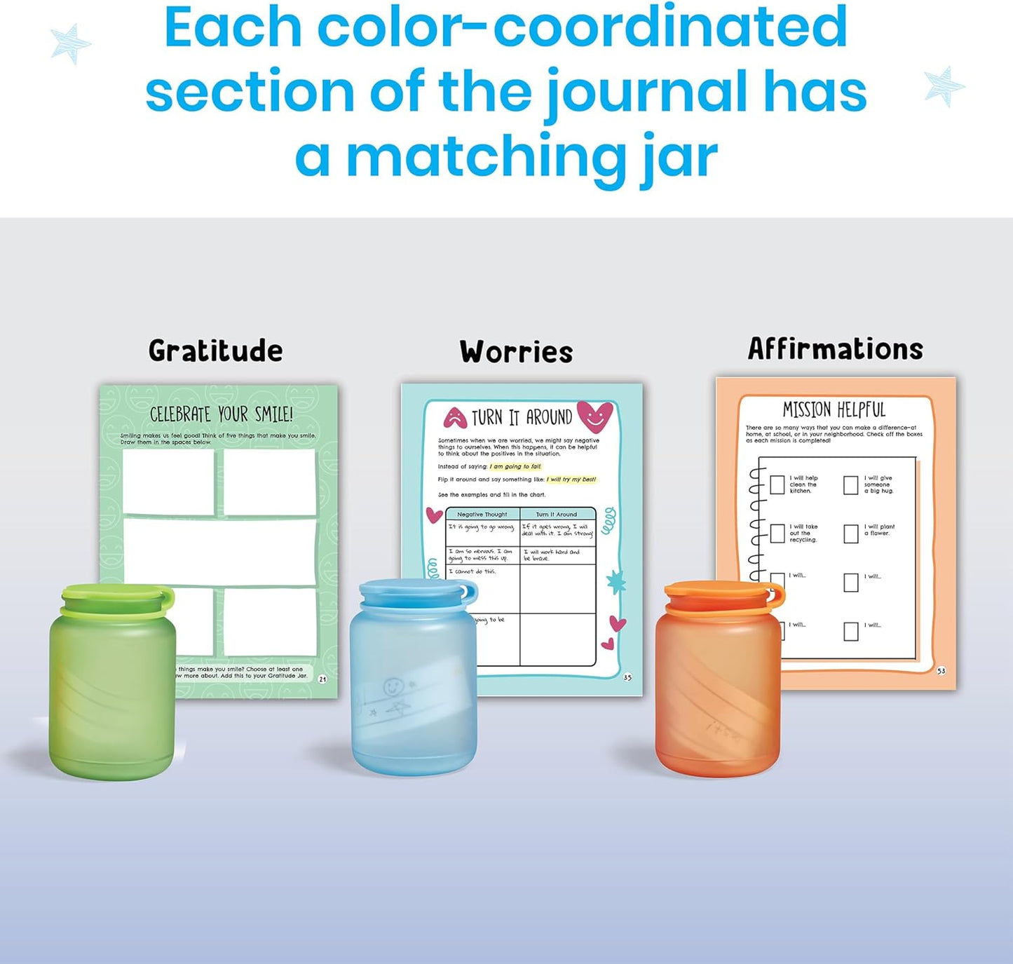 Filling My Jars Interactive Journal, Gratitude Journal, Positive Affirmations for Kids, Growth Mindset and Mindfulness for Kids, Social Emotional Learning Activities