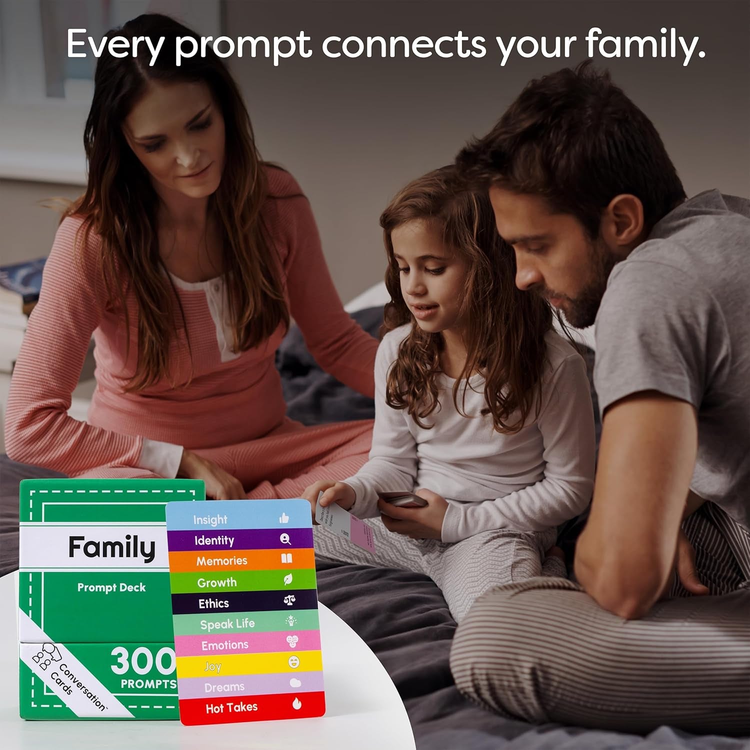 Family Pack | 300 Open-Ended Questions and Conversation Starters | Cards to Ignite Deeper Connections | a Great Gift for Families and Close Friends of All Ages