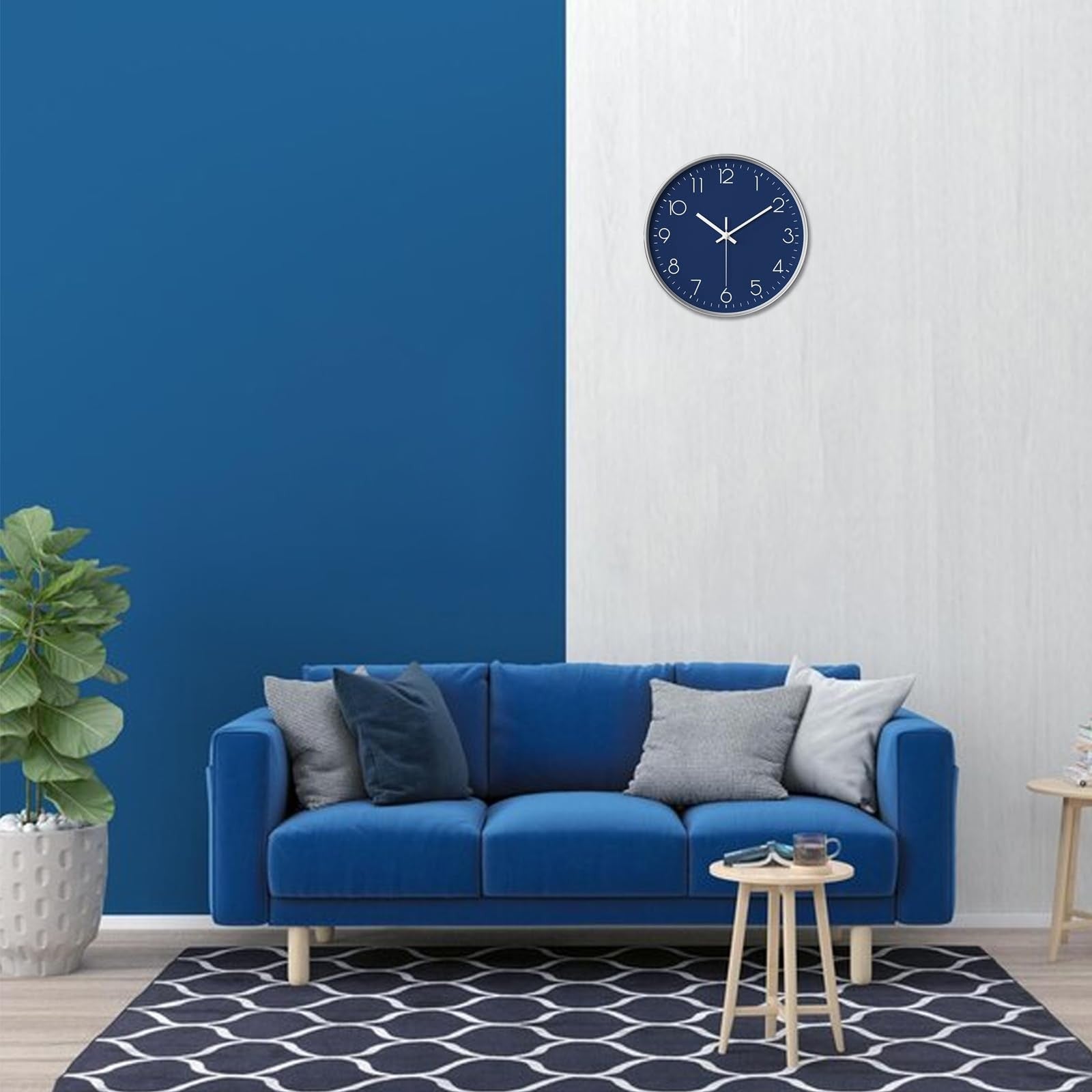 Kitchen Wall Clock, 8 Inch Small Silent Non-Ticking Wall Clock Battery Operat...