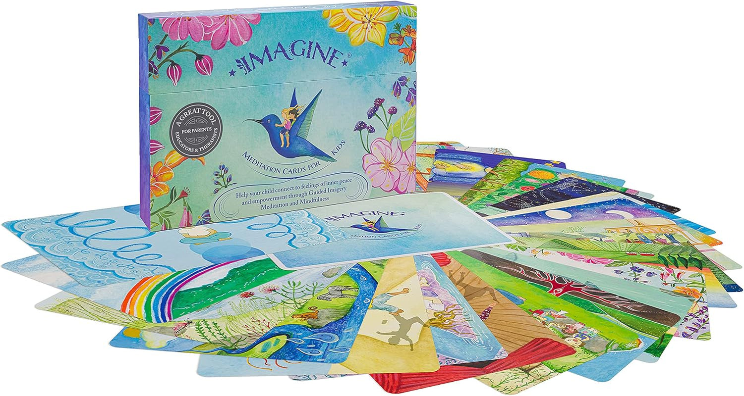 Meditation Cards for Kids - Award-Winning Mindfulness Kit of XL Cards with Calming Guided Meditations for Empowerment, Focus and Relaxation. Great for Parents, Teachers and Therapists.