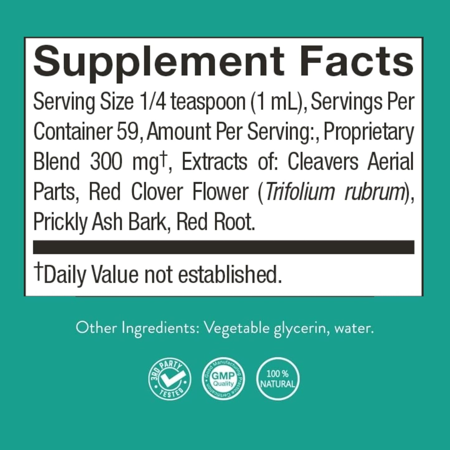 Lymphatic Drainage, 2 Fl. Oz | Lymphatic Drainage Supplement Promotes the Efficient Drainage of the Lymphatic System to Promote Overall Health