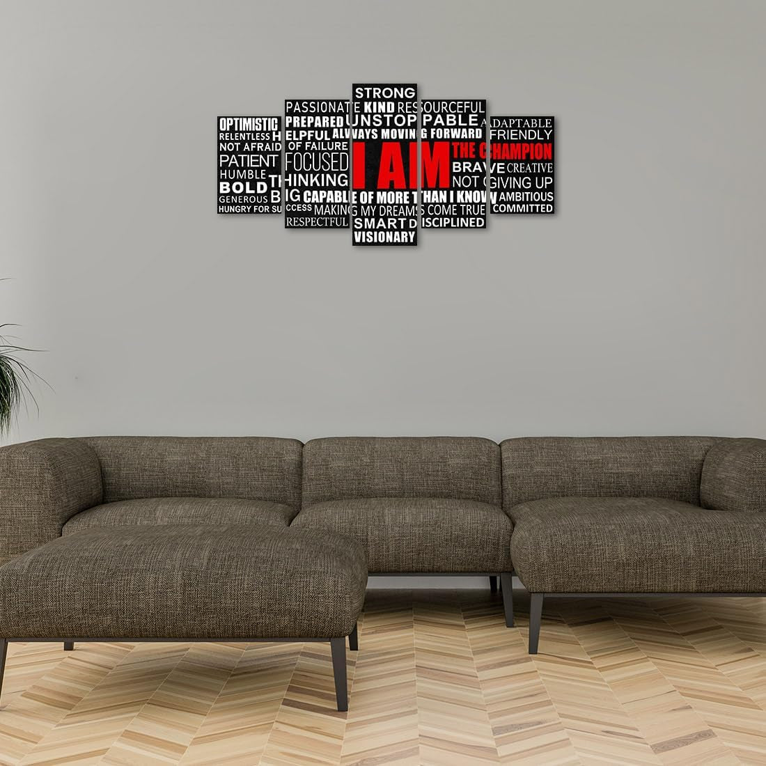 Positive Affirmations Canvas Wall Art Prints, Inspirational Quotes Art Decor Picture, Office Study Room Bedroom Decoration (Small, Wrapped Canvas)