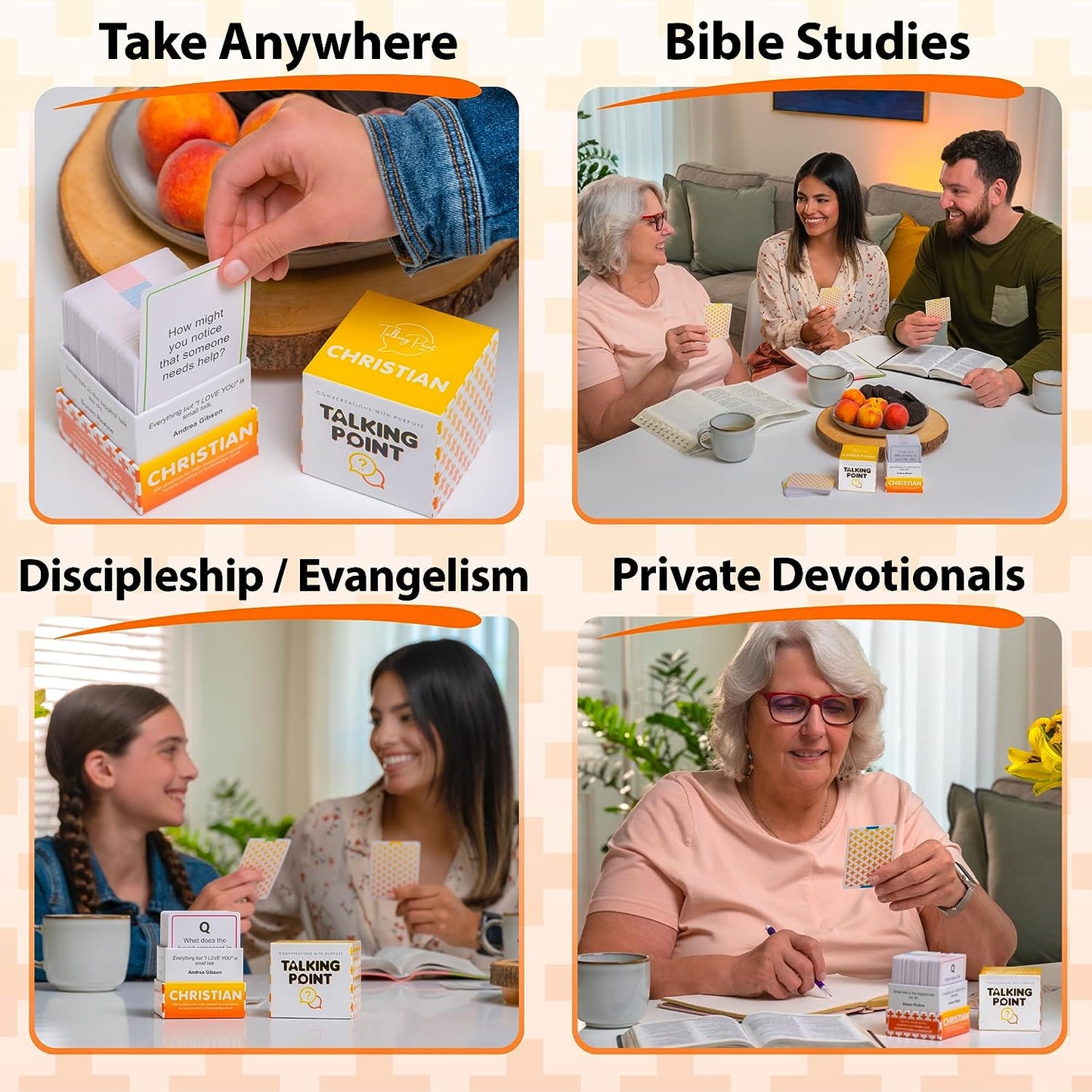 200 Conversation Cards for Christians Game - Explore Your Faith and Have Fun on Family Game Night, Bible Study or Youth Groups - Perfect for Church Groups, Couples Night, Easter Gifts