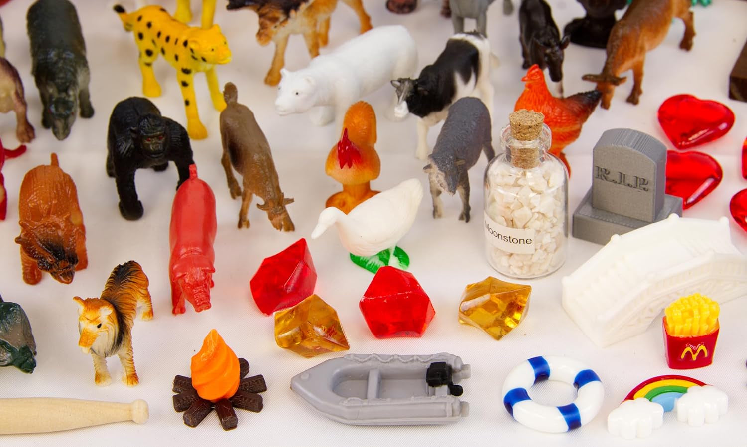 Play Therapy Supply Basic Portable Sand Tray Starter Kit with Tray, Sand, and 150+ Miniatures