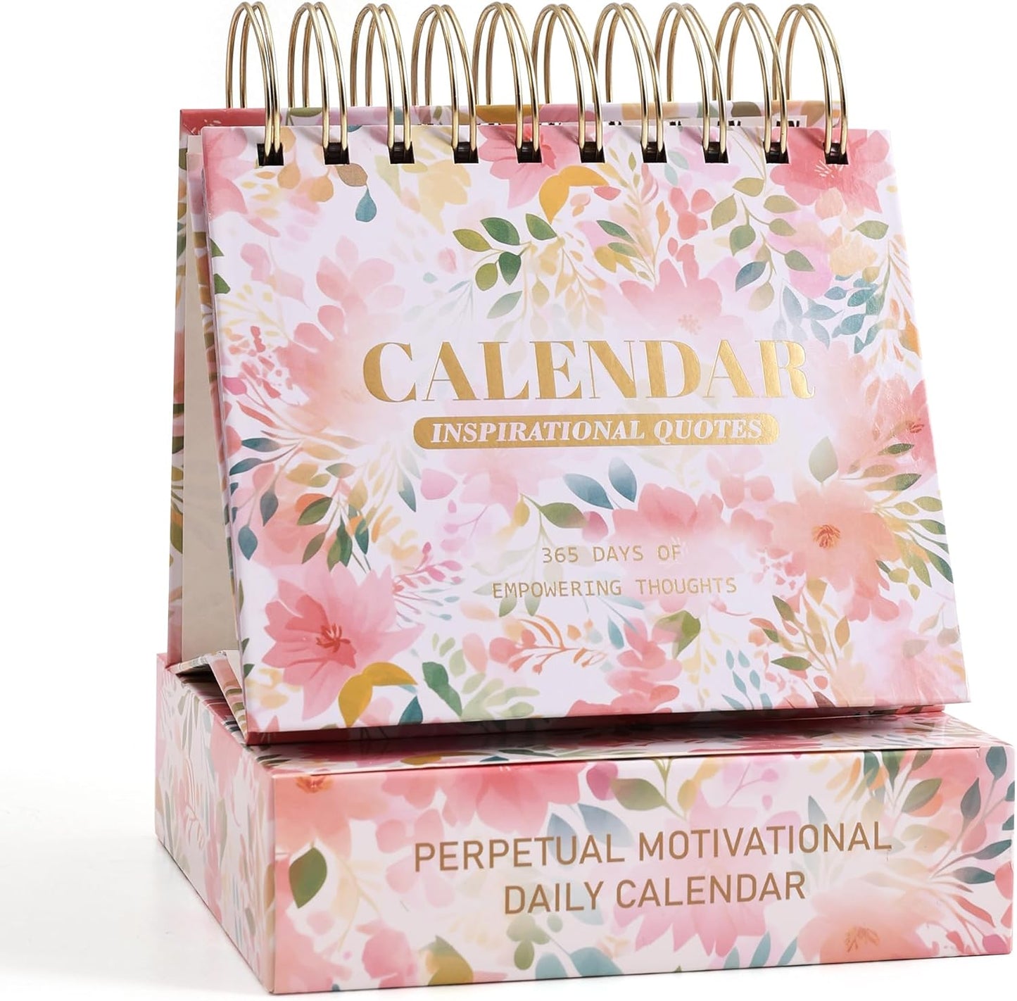 Daily Flip Calendar with Inspirational Quotes - Motivational Perpetual Calendar Desk Office Home Decor for Women, Gifts Desk Accessories for Girls Positive Affirmations